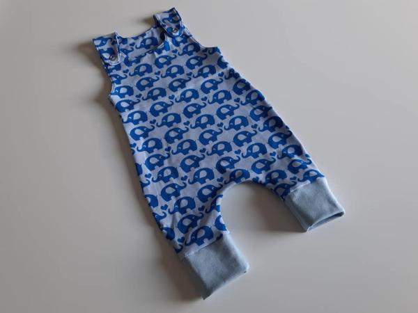 Strampler Elefanten Blau